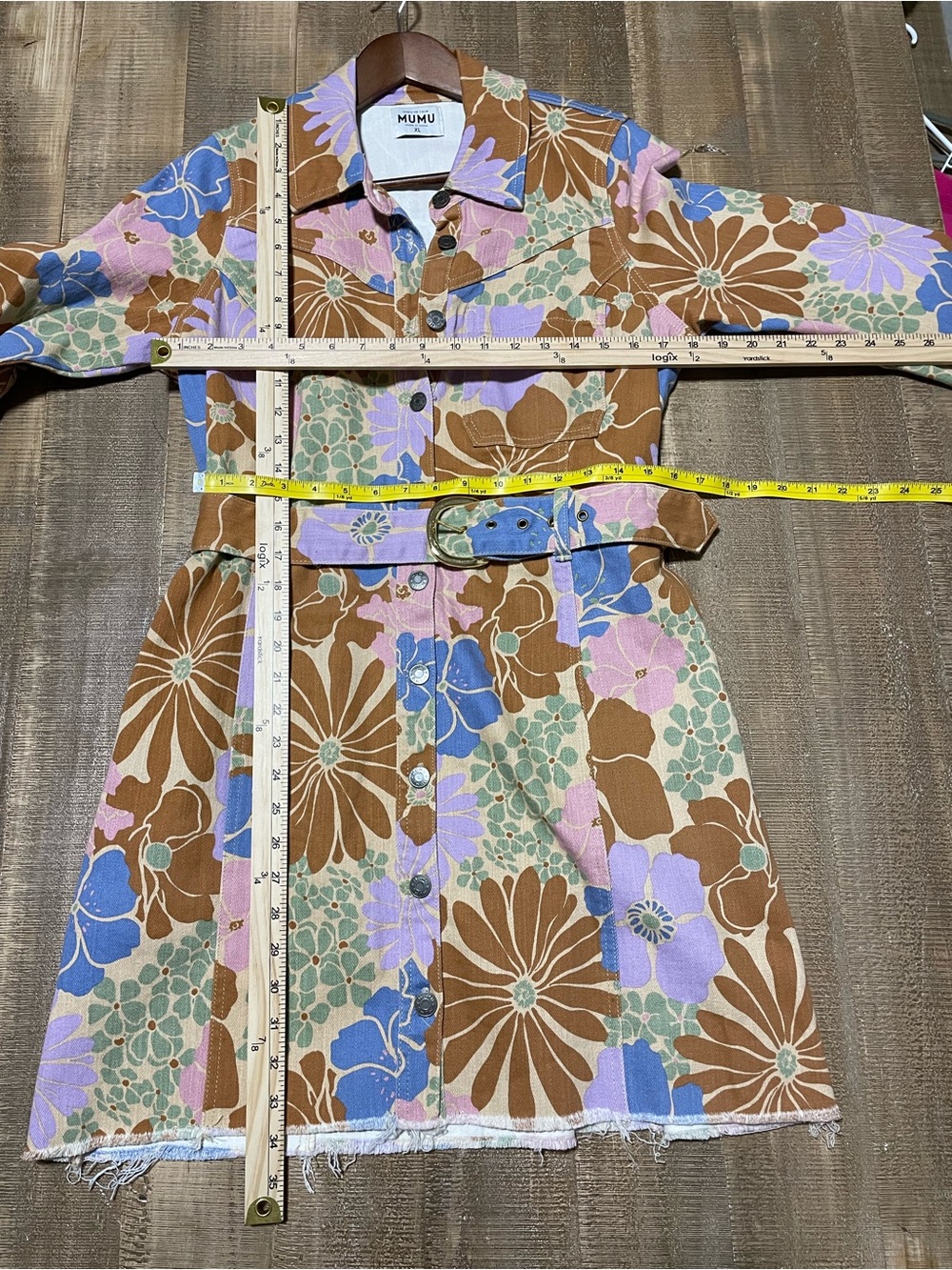 Show Me Your Mumu Floral Button-Up Belted Dress - Multi Color - Picture 4 of 4
